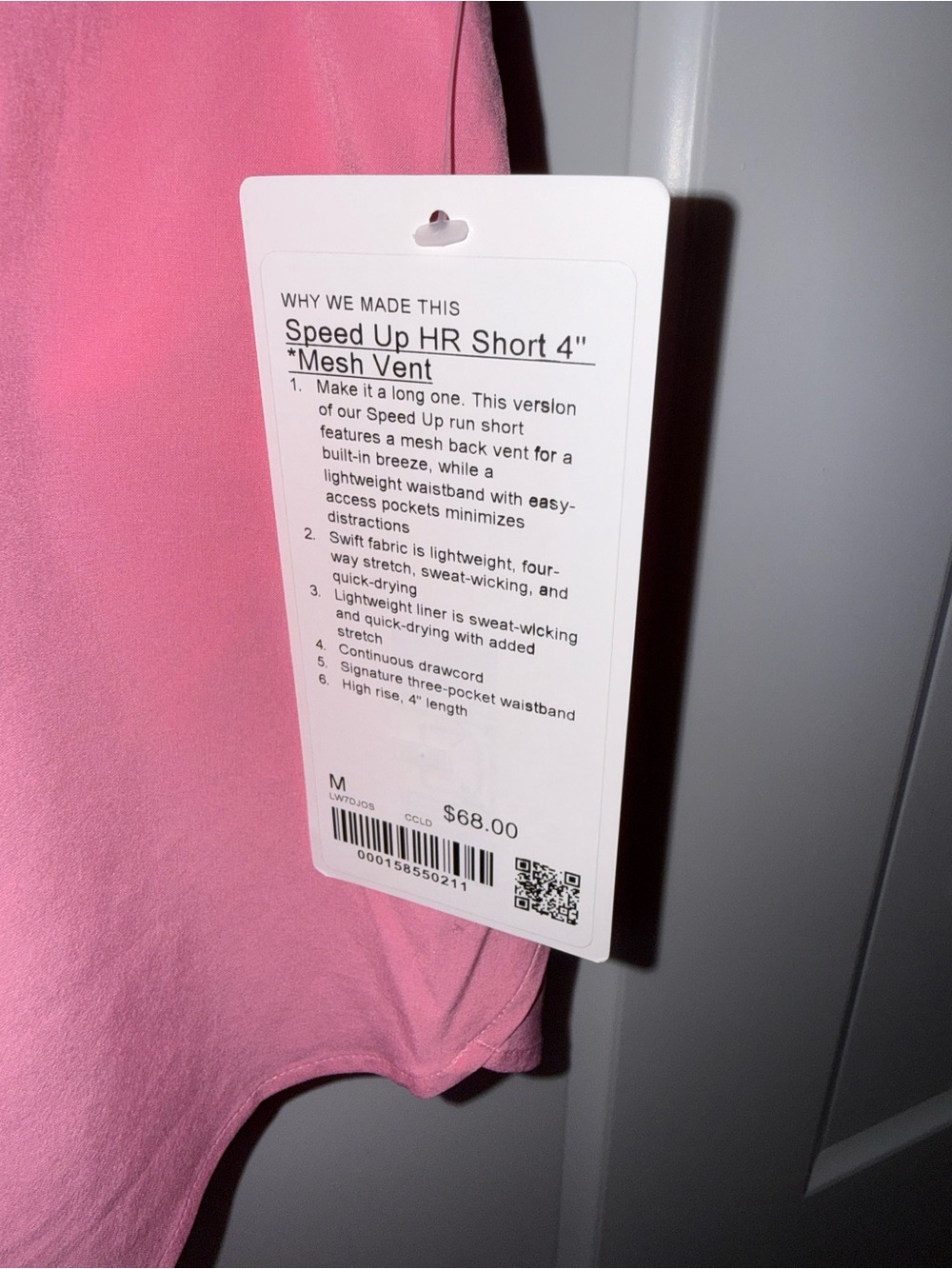 NWT Lululemon Updated Speed Up High-Rise Short 4” in Candy Cloud - size M - Picture 3 of 4